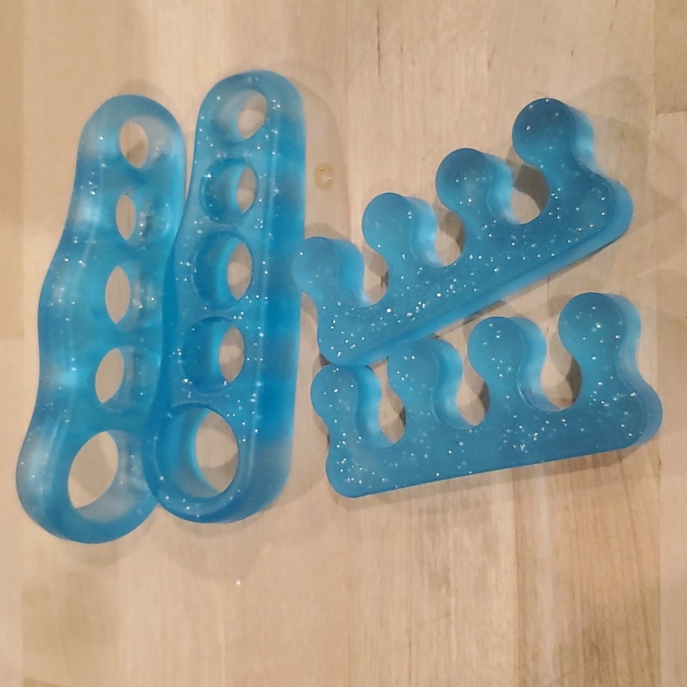 Yoga toes 2 pair blue